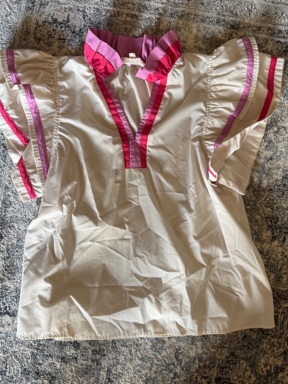 White Top with Pink Trim - Brand Unknown
